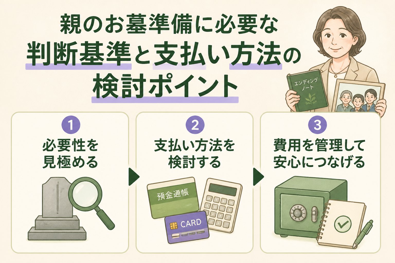 葬儀 親のお墓準備に必要な判断基準と支払い方法の検討ポイント