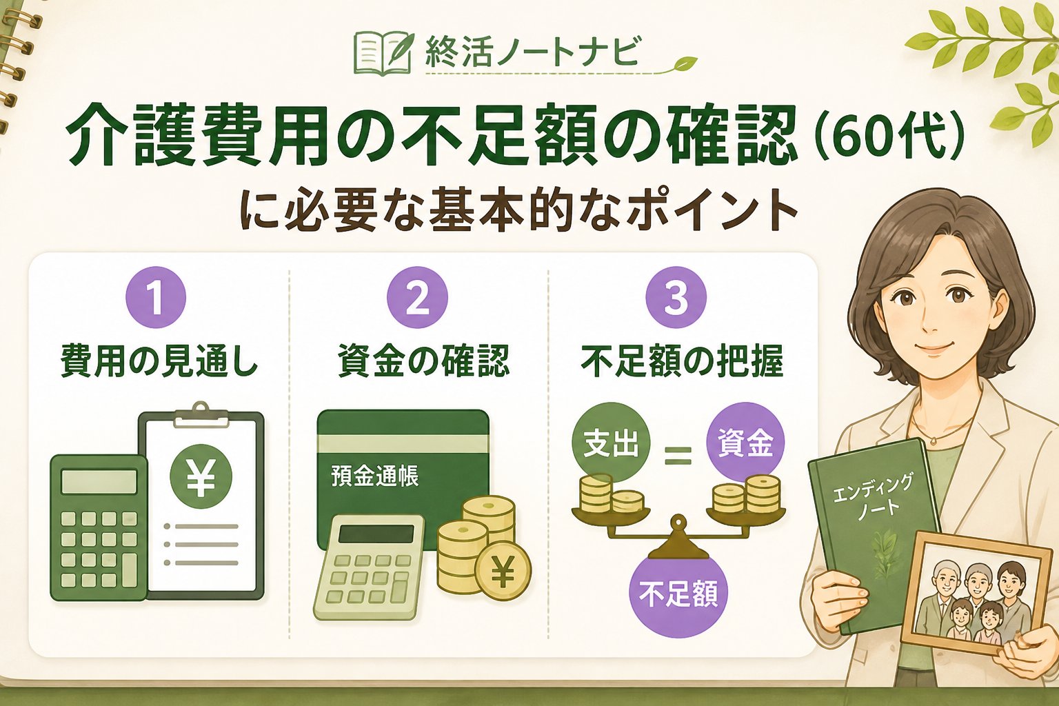 老後資金 介護費用の不足額の確認（60代）に必要な基本的なポイント